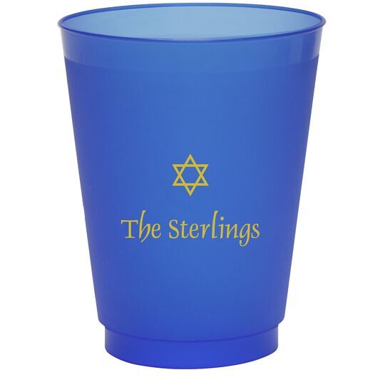 Little Star of David Colored Shatterproof Cups